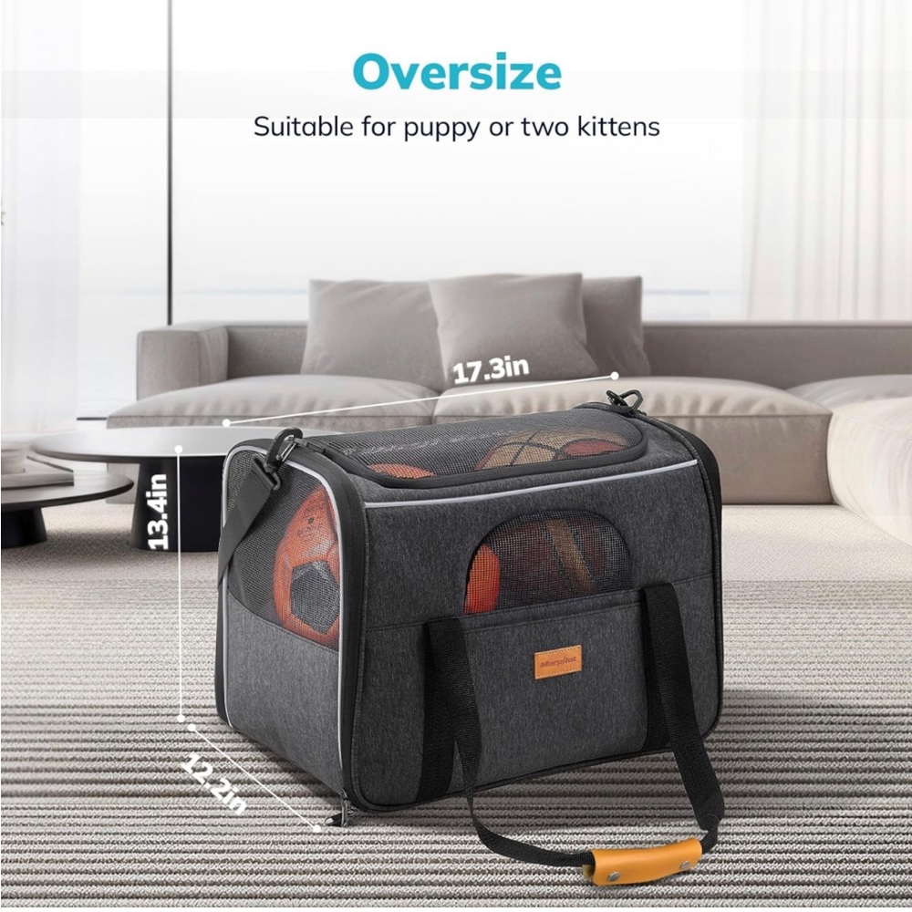 Pet Travel Carrier Bag, Morpilot Portable Pet Bag - Picture 3 of 7